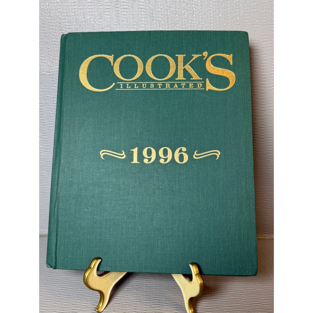 Vintage Cooks Illustrated 1996 Annual Bound Anthology Hardcover Green Gold‎ Gilt